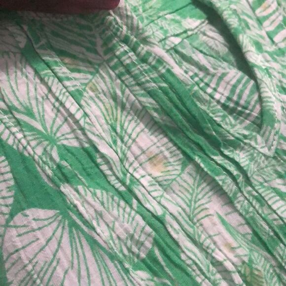 Kim Rogers tropical green and white tunic top, size XL - Picture 11 of 11
